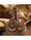 Boho złote kolczyki dla kobiet kobieta Vintage etniczne frędzle wiszące wiszące kolczyki 2019 Indian Brincos komunikat biżuteria