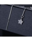 Kinitial Fashion Crystal asymetryczny spadek kolczyki dla kobiet ślub śliczne gwiazda księżyc długi Tassel dynda kolczyk komunik