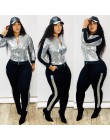 Jesień zima cekiny 2 sztuka zestaw kobiety dres bluza z długim rękawem najlepsze spodnie garnitur Streetwear świecący pasujące z