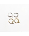 Eruifa 20 sztuk 12mm Earing baza złącze Linker uchwyt zewnętrzny wewnętrzny mosiądz Hoop klip dla kolczyk DIY 2 kolory Nickle i 