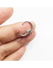 Eruifa 20 sztuk 12mm Earing baza złącze Linker uchwyt zewnętrzny wewnętrzny mosiądz Hoop klip dla kolczyk DIY 2 kolory Nickle i 