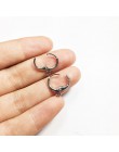 Eruifa 20 sztuk 12mm Earing baza złącze Linker uchwyt zewnętrzny wewnętrzny mosiądz Hoop klip dla kolczyk DIY 2 kolory Nickle i 