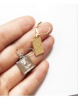 Eruifa 20 sztuk 12mm Earing baza złącze Linker uchwyt zewnętrzny wewnętrzny mosiądz Hoop klip dla kolczyk DIY 2 kolory Nickle i 