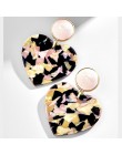 Czeski Multicolor akrylowe Lovery serce dynda kolczyk dla kobiet Trendy Rhinestone Abalone Shell komunikat biżuteria ślubna na p