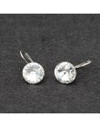 BAFFIN moda kryształy swarovskiego dynda kolczyk kolor srebrny Bella okrągłe kolczyki Dorp dla kobiet wesele Bijoux prezent