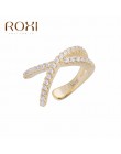ROXI 925 srebro krzyż Ear Cuff nie przebite kolczyki dla kobiet Micro Pave CZ małe nausznice biżuteria chrząstki