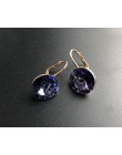 BAFFIN moda kryształy swarovskiego dynda kolczyk kolor srebrny Bella okrągłe kolczyki Dorp dla kobiet wesele Bijoux prezent
