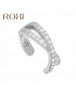 ROXI 925 srebro krzyż Ear Cuff nie przebite kolczyki dla kobiet Micro Pave CZ małe nausznice biżuteria chrząstki