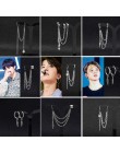 SOHOT nowych mężczyzna Punk Tassel wielowarstwowy wiszący łańcuszek kolczyki w stylu vintage rockowe liść krzyż geometryczny ele