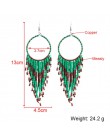 Kymyad czeski wielokolorowe koraliki Tassel kolczyki dla kobiet Handmade Boho ucha Vintage biżuteria długie duże kreatywne kolcz