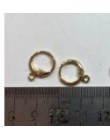 Eruifa 20 sztuk 12mm Earing baza złącze Linker uchwyt zewnętrzny wewnętrzny mosiądz Hoop klip dla kolczyk DIY 2 kolory Nickle i 