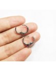 Eruifa 20 sztuk 12mm Earing baza złącze Linker uchwyt zewnętrzny wewnętrzny mosiądz Hoop klip dla kolczyk DIY 2 kolory Nickle i 