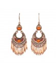 Boho złote kolczyki dla kobiet kobieta Vintage etniczne frędzle wiszące wiszące kolczyki 2019 Indian Brincos komunikat biżuteria