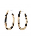 2019 New Fashion Leopard Grain wielokolorowy duży haczyk akrylowe kolczyki specjalna konstrukcja półkole kropla żywicy kolczyk