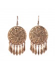 Boho złote kolczyki dla kobiet kobieta Vintage etniczne frędzle wiszące wiszące kolczyki 2019 Indian Brincos komunikat biżuteria
