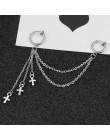 SOHOT nowych mężczyzna Punk Tassel wielowarstwowy wiszący łańcuszek kolczyki w stylu vintage rockowe liść krzyż geometryczny ele