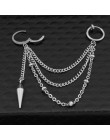 SOHOT nowych mężczyzna Punk Tassel wielowarstwowy wiszący łańcuszek kolczyki w stylu vintage rockowe liść krzyż geometryczny ele