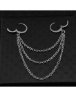 SOHOT nowych mężczyzna Punk Tassel wielowarstwowy wiszący łańcuszek kolczyki w stylu vintage rockowe liść krzyż geometryczny ele