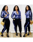 Jesień zima cekiny 2 sztuka zestaw kobiety dres bluza z długim rękawem najlepsze spodnie garnitur Streetwear świecący pasujące z