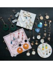 Wiele stylów kolekcja biżuteria koreański osobowość twórcza geometryczne liście klipsy Fashion Girl akcesoria damskie