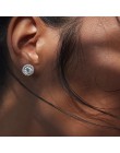 Klasyczne Sliver kolor serca i strzały cut 0.75 carat AAA + cyrkonia stadniny kolczyki ślubne kolczyki dla kobiet E836