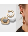 2 sztuk/zestaw 2019 nowy projekt złoty kolor małe i duże klipsy bez przekłuwania kobiet wszystko mecz okrągły Ear Cuff kolczyk k