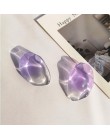 HUANZHI 2019 nowa japonia słodki geometryczny nieregularny przezroczysty akrylowy Waterdrop stadniny kolczyki dla kobiet dziewcz