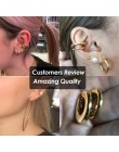 2 sztuk/zestaw 2019 nowy projekt złoty kolor małe i duże klipsy bez przekłuwania kobiet wszystko mecz okrągły Ear Cuff kolczyk k