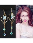 2019 New Arrival Alloy Trendy geometryczne kobiety dynda kolczyki długie kolczyki Tassel koreański prosta biżuteria podkreślając