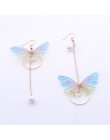 2018 nowy gorący wróżka przędzy motyl długie kolczyki dla dziewczyny ucha ozdoby stopu koło Rhinestone Pendientes Trendy Brincos