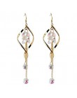 2019 New Arrival Alloy Trendy geometryczne kobiety dynda kolczyki długie kolczyki Tassel koreański prosta biżuteria podkreślając