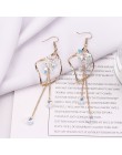 2019 New Arrival Alloy Trendy geometryczne kobiety dynda kolczyki długie kolczyki Tassel koreański prosta biżuteria podkreślając