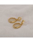 Yhpup 16 K złoty dynda kolczyki 2019 geometryczne emalia S925 srebrny komunikat urok Party biżuteria boucle d'oreille femme 2019