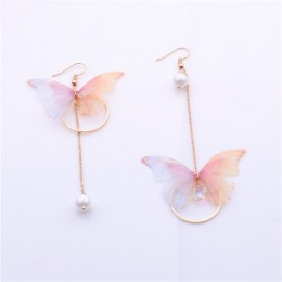 2018 nowy gorący wróżka przędzy motyl długie kolczyki dla dziewczyny ucha ozdoby stopu koło Rhinestone Pendientes Trendy Brincos