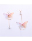 2018 nowy gorący wróżka przędzy motyl długie kolczyki dla dziewczyny ucha ozdoby stopu koło Rhinestone Pendientes Trendy Brincos