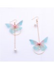 2018 nowy gorący wróżka przędzy motyl długie kolczyki dla dziewczyny ucha ozdoby stopu koło Rhinestone Pendientes Trendy Brincos