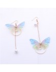 2018 nowy gorący wróżka przędzy motyl długie kolczyki dla dziewczyny ucha ozdoby stopu koło Rhinestone Pendientes Trendy Brincos