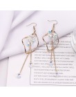 2019 New Arrival Alloy Trendy geometryczne kobiety dynda kolczyki długie kolczyki Tassel koreański prosta biżuteria podkreślając