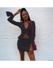 BOOFEENAA prążkowany bodycon dwuczęściowy zestaw kobiet Zip Up krótki top spódnica pasujące zestawy jesień moda Sexy Party stroj