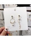 2019 nowy koreański moda długi styl asymetryczne kolczyki sztuczne kwiaty perła kolczyk z frędzlem kolczyki podkreślające osobow
