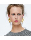Flatfoosie Fashion ZA Dangle kolczyki dla kobiet dobra wysokiej jakości biżuteria Crystal Vintage Wedding Party długi spadek kol