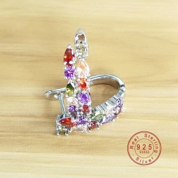 Hurtownie luksusowe 925 Sterling Sliver stadniny kolczyki Flash kolorowe CZ cyrkon Ear Studs 3 kolory kolczyki dla kobiet tanie 
