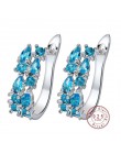 Hurtownie luksusowe 925 Sterling Sliver stadniny kolczyki Flash kolorowe CZ cyrkon Ear Studs 3 kolory kolczyki dla kobiet tanie 