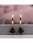 PATAYA nowe długie kolczyki dla kobiet Fashion Party biżuteria 585 różowe złoto kamień księżycowy kolor kropla wody naturalne ko