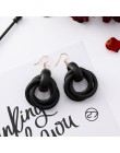 Koreańska wersja moda czarne kolczyki retro proste kobiece kolczyki tassel długi słodki temperament kobiet modne kolczyki