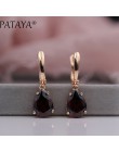PATAYA nowe długie kolczyki dla kobiet Fashion Party biżuteria 585 różowe złoto kamień księżycowy kolor kropla wody naturalne ko