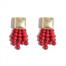 Flatfoosie Fashion ZA Dangle kolczyki dla kobiet dobra wysokiej jakości biżuteria Crystal Vintage Wedding Party długi spadek kol