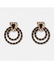Flatfoosie Fashion ZA Dangle kolczyki dla kobiet dobra wysokiej jakości biżuteria Crystal Vintage Wedding Party długi spadek kol