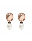 Flatfoosie Fashion ZA Dangle kolczyki dla kobiet dobra wysokiej jakości biżuteria Crystal Vintage Wedding Party długi spadek kol