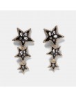 Flatfoosie Fashion ZA Dangle kolczyki dla kobiet dobra wysokiej jakości biżuteria Crystal Vintage Wedding Party długi spadek kol